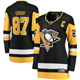 NHL Sidney Crosby Pittsburgh Penguins Fanatics Women's Captain Patch Home Breakaway Jersey