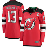 NHL Nico Hischier New Jersey Devils Fanatics Women's Captain Patch Home Breakaway Jersey