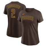Brown Xander Bogaerts San Diego Padres Nike Women's Name & Number T-Shirt