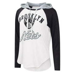Brooklyn Nets G-III 4Her by Carl Banks Women's MVP Raglan Hoodie Long Sleeve T-Shirt
