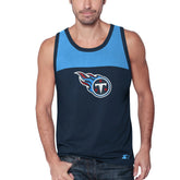 Starter Logo Touchdown Fashion Tank Top - Tennessee Titans Tops