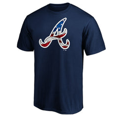 Navy Atlanta Braves Team Banner Wave T-Shirt