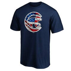 Navy Chicago Cubs Team Banner Wave T-Shirt
