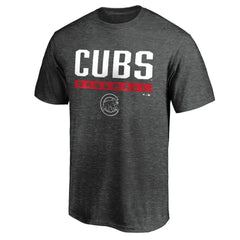 Charcoal Chicago Cubs Team Win Stripe T-Shirt