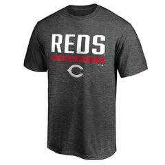 Charcoal Cincinnati Reds Team Win Stripe T-Shirt