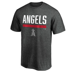 Charcoal Los Angeles Angels Team Win Stripe T-Shirt
