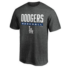Charcoal Los Angeles Dodgers Team Win Stripe T-Shirt