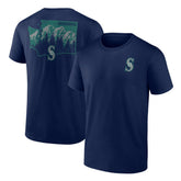 Navy Seattle Mariners Team Hometown Collection Washington State T-Shirt