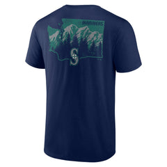 Navy Seattle Mariners Team Hometown Collection Washington State T-Shirt
