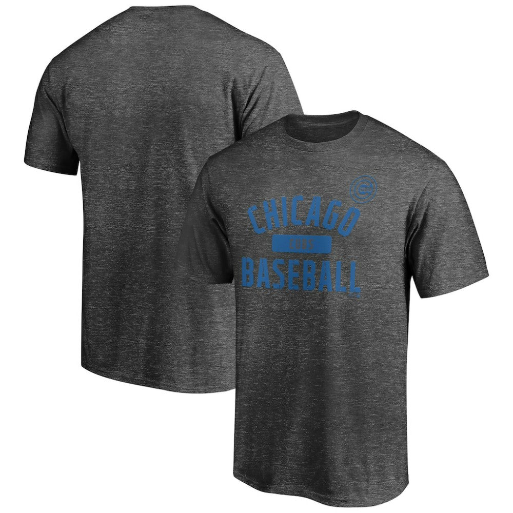 Charcoal Chicago Cubs Team Primary Pill T-Shirt