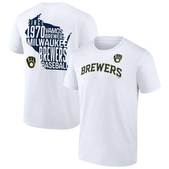 White Milwaukee Brewers Team Hot Shot T-Shirt