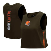 Pro Standard Women's Ombre Wordmark Classic Cropped Tank Top - Cleveland Browns Tops