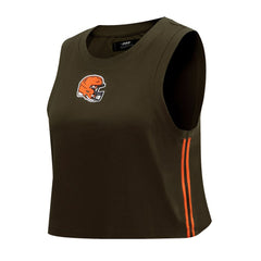 Pro Standard Women's Ombre Wordmark Classic Cropped Tank Top - Cleveland Browns Tops
