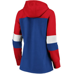Royal Chicago Cubs Women's Plus Size Colorblock Pullover Hoodie