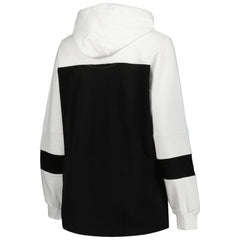 Black Chicago White Sox Women's Plus Size Colorblock Pullover Hoodie