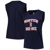 Navy Boston Red Sox Profile Women's Plus Size Tank Top