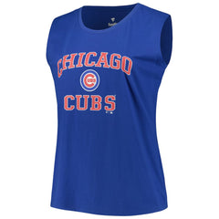 Royal Chicago Cubs Profile Women's Plus Size Tank Top