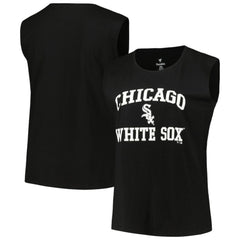 Black Chicago White Sox Profile Women's Plus Size Tank Top