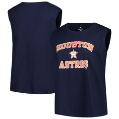 Navy Houston Astros Profile Women's Plus Size Tank Top