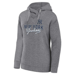 Heather Gray Profile New York Yankees Women's Plus Size Pullover Hoodie