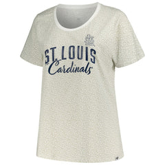 White St. Louis Cardinals Profile Women's Plus Size Leopard T-Shirt