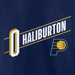 Tyrese Haliburton Indiana Pacers Full-Court Press Name & Number T-Shirt