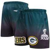 Pro Standard Ombre Mesh Shorts - Green Bay Packers Shorts