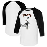 White/Black San Francisco Giants Tiny Turnip Women's Bronto 3/4-Sleeve Raglan T-Shirt