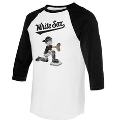 White/Black Chicago White Sox Tiny Turnip Women's Caleb 3/4-Sleeve Raglan T-Shirt