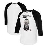 White/Black Chicago White Sox Tiny Turnip Women's Gumball Machine 3/4-Sleeve Raglan T-Shirt