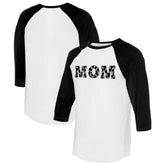 White/Black Chicago White Sox Tiny Turnip Women's Logo Mom 3/4-Sleeve Raglan T-Shirt