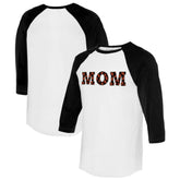 White/Black San Francisco Giants Tiny Turnip Women's Logo Mom 3/4-Sleeve Raglan T-Shirt