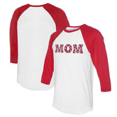 White/Red St. Louis Cardinals Tiny Turnip Women's Logo Mom 3/4-Sleeve Raglan T-Shirt