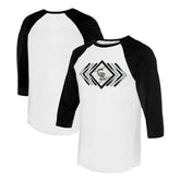 White Colorado Rockies Tiny Turnip Women's Prism Arrows 3/4-Sleeve Raglan T-Shirt