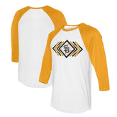 White San Diego Padres Tiny Turnip Women's Prism Arrows 3/4-Sleeve Raglan T-Shirt