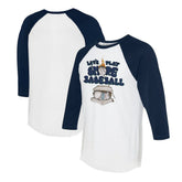 White/Navy Seattle Mariners Tiny Turnip Women's Smores 3/4-Sleeve Raglan T-Shirt