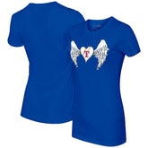Royal Texas Rangers Tiny Turnip Women's Angel Wings T-Shirt
