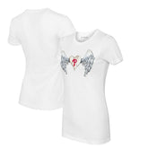 White Philadelphia Phillies Tiny Turnip Women's Angel Wings T-Shirt
