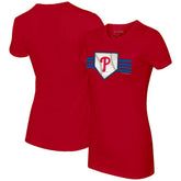 Red Philadelphia Phillies Tiny Turnip Women's Base Stripe T-Shirt