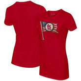 Red St. Louis Cardinals Tiny Turnip Women's Baseball Flag T-Shirt