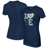 Navy Tampa Bay Rays Tiny Turnip Women's Baseball Love T-Shirt