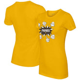 Gold San Diego Padres Tiny Turnip Women's Baseball Pow T-Shirt