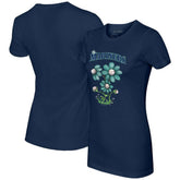 Navy Seattle Mariners Tiny Turnip Women's Blooming Baseballs T-Shirt