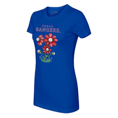 Royal Texas Rangers Tiny Turnip Women's Blooming Baseballs T-Shirt