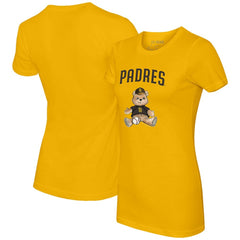 Gold San Diego Padres Tiny Turnip Women's Teddy Boy T-Shirt