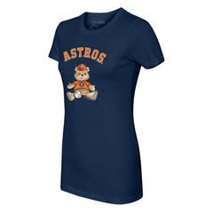 Navy Houston Astros Tiny Turnip Women's Teddy Boy T-Shirt