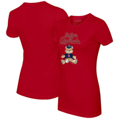 Red St. Louis Cardinals Tiny Turnip Women's Teddy Boy T-Shirt