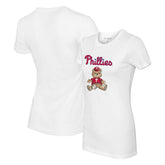 White Philadelphia Phillies Tiny Turnip Women's Teddy Boy T-Shirt