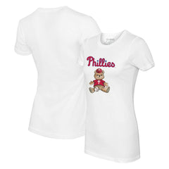 White Philadelphia Phillies Tiny Turnip Women's Teddy Boy T-Shirt