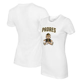 White San Diego Padres Tiny Turnip Women's Teddy Boy T-Shirt
